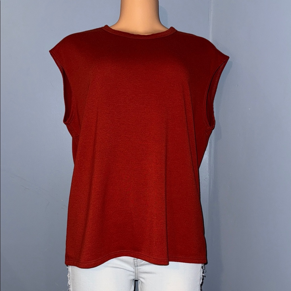 Azules Rich Dark Orange Top - Size medium